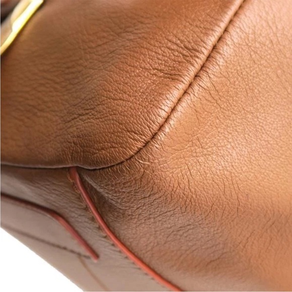 Celine Tea Leather Boston Handbag - Picture 3 of 10